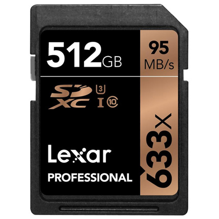 Lexar 512GB SD UHS-I 633x Pro 95MB/s