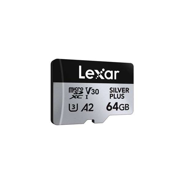 Lexar microSDXC Silver Plus UHS-1 64GB V30 R205/W100MB/s