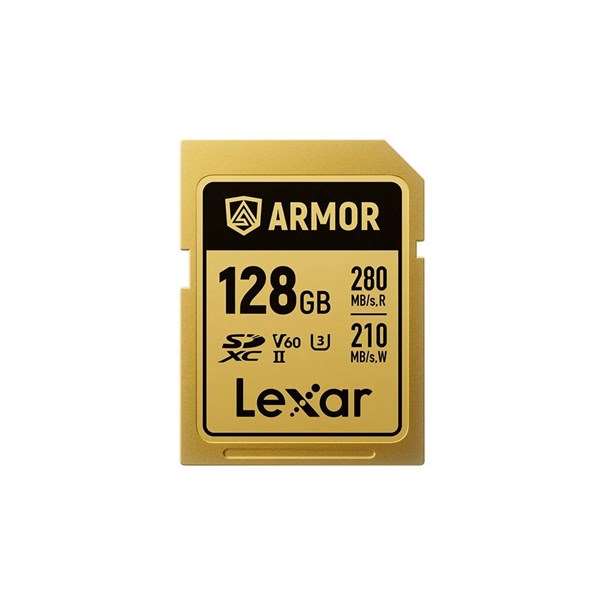 Lexar Professional GOLD 128GB ARMOR SDXC UHS-II V60 IP68 Steel