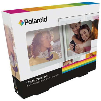 Polaroid Photo Glass Coasters