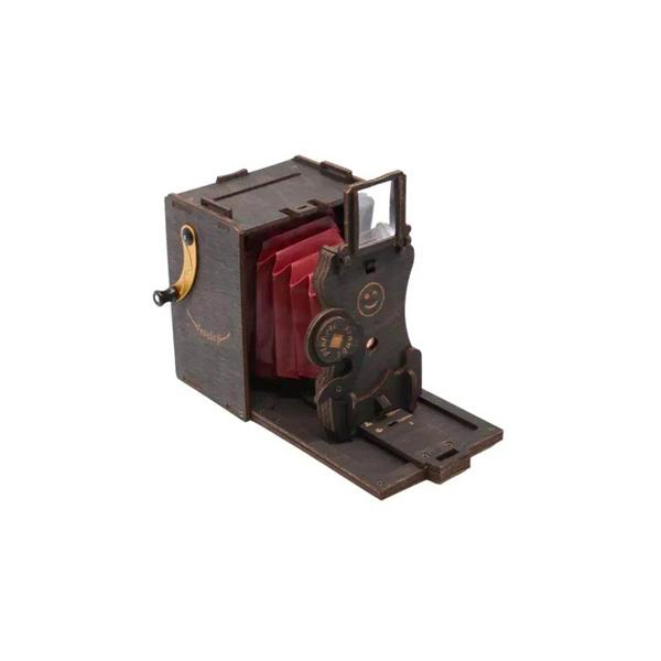 Jollylook Pinhole Instax Square Film Camera Natural Wood Open Box