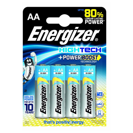 Energizer AA HighTech Alkaline Battery 4 pack 