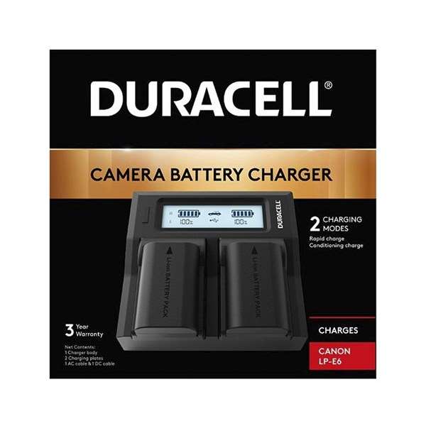 Duracell Dual Battery Charger Canon LP-E6/N