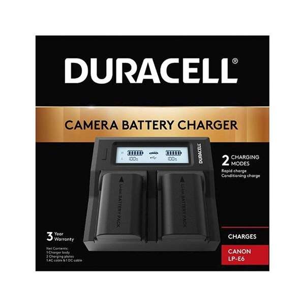 Duracell Dual Battery Charger Canon LP-E6/N Open Box