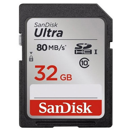 SanDisk Ultra SDHC 32GB 80MB/s Class 10 UHS-I