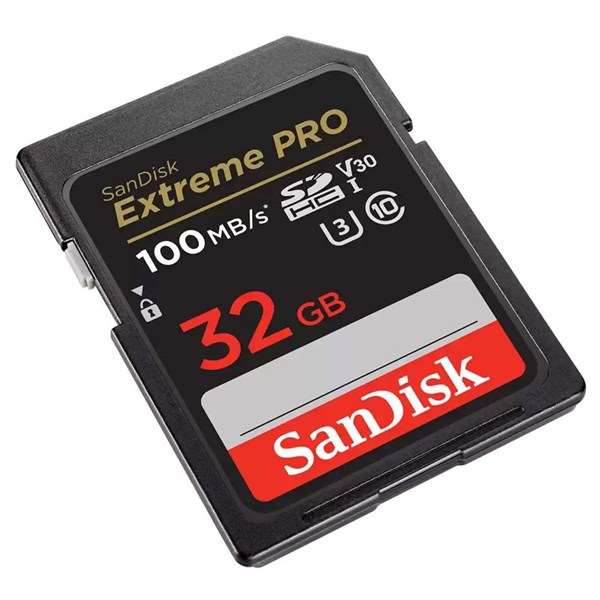 SanDisk 32GB Extreme PRO 100MB/s UHS-I SDHC Memory Card