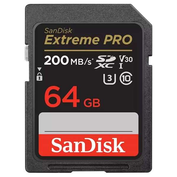 SanDisk 64GB Extreme PRO 200MB/s UHS-I SDXC Memory Card