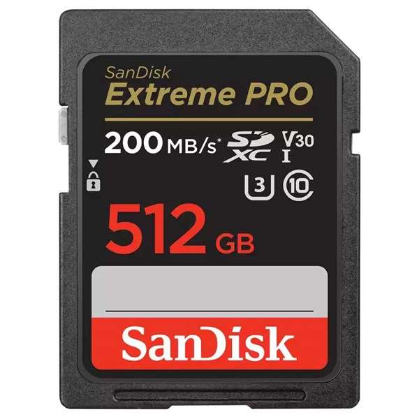 SanDisk 512GB Extreme PRO 200MB/s UHS-I SDXC Memory Card