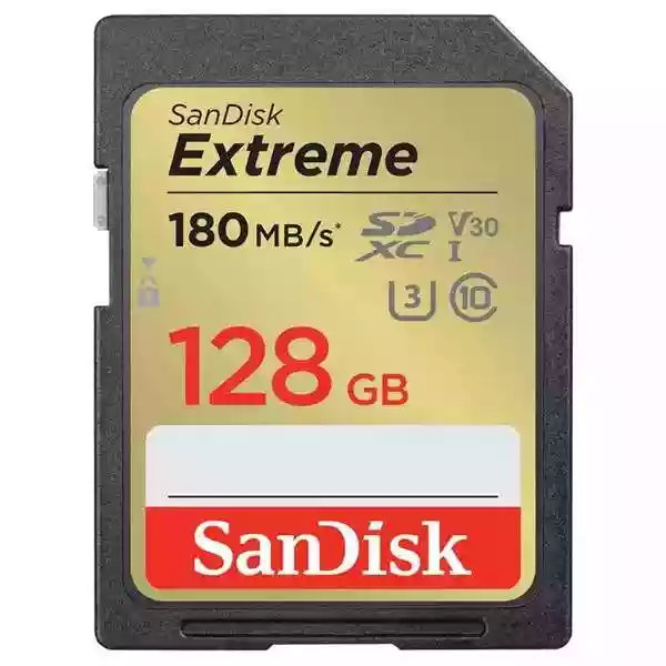 SanDisk 128GB Extreme 180MB/s UHS-I SDXC Memory Card