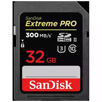 Sandisk 32GB Extreme Pro SDHC 300MB/s UHS-II Memory Card