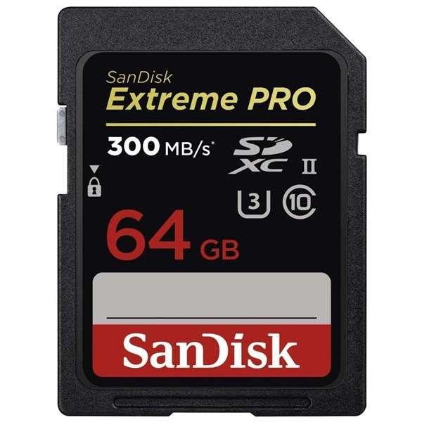 SanDisk Extreme PRO 64GB SDXC Memory Card  300MB/s UHS-II Class 10 U3 V90