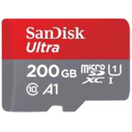 SanDisk 200GB Ultra Micro SD (SDXC) 100MBs + Adapter