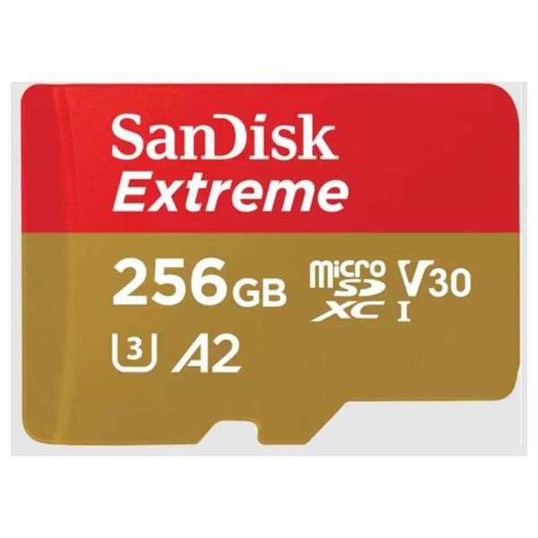 SanDisk 256GB Extreme 190MB/s A2 UHS-I microSDXC Card with SD Adapter