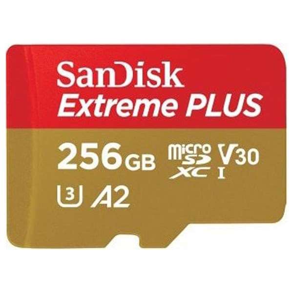 SanDisk 256GB Extreme PLUS 200MB/s A2 UHS-I microSDXC with SD Adapter