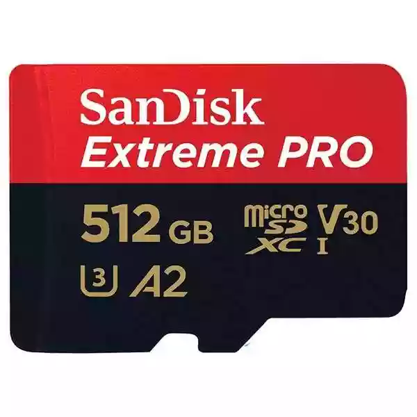 SanDisk 512GB Extreme PRO 200MB/s A2 UHS-I microSDXC with SD Adapter