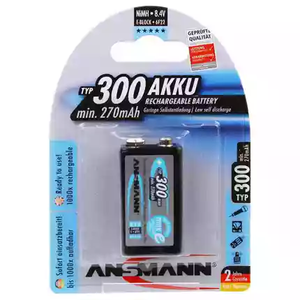 Ansmann MAXe 9V 250mAh Rechargeable Battery