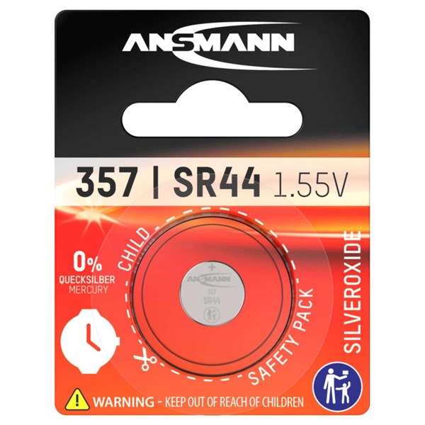Ansmann SR44 1.55V Silver Oxide Coin Cell Battery
