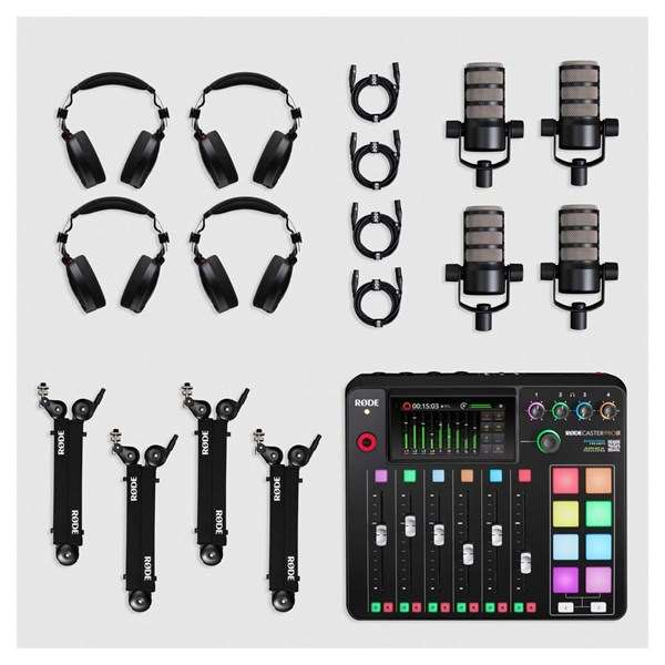 Rode RodeCaster Pro II Ultimate Four-Person Podcasting Bundle
