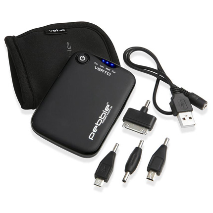 Veho Pebble Verto 3700mah USB Battery Charger - Charcoal Grey