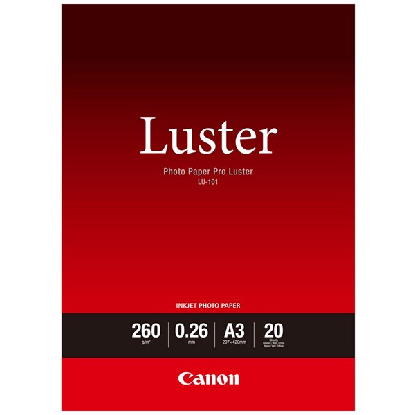Canon Luster Paper A3 - 20 Sheets  LU-101