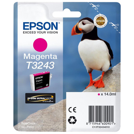 Epson Puffin T3243 Magenta Ink Cartridge for SC-P400