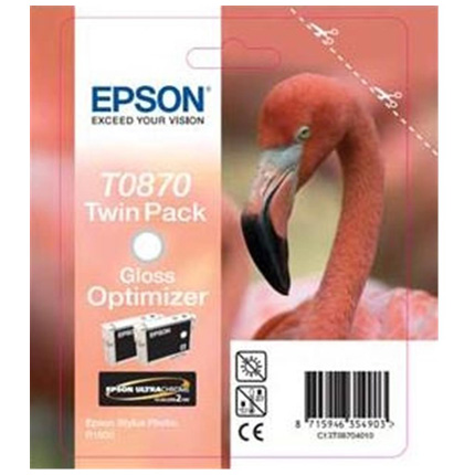 Epson T0870 Gloss Optimizer Twin Pack Ink for R1900