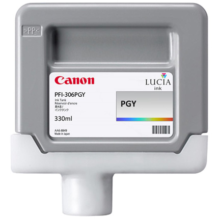 Canon PFI-306PGY Photo Grey Pigment Ink Tank Cartridge - 330ml