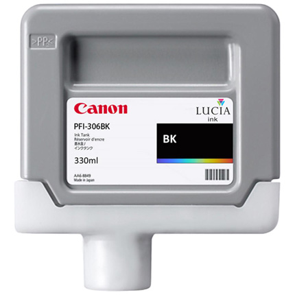 Canon PFI-306BK Black Pigment Ink Tank Cartridge - 330ml