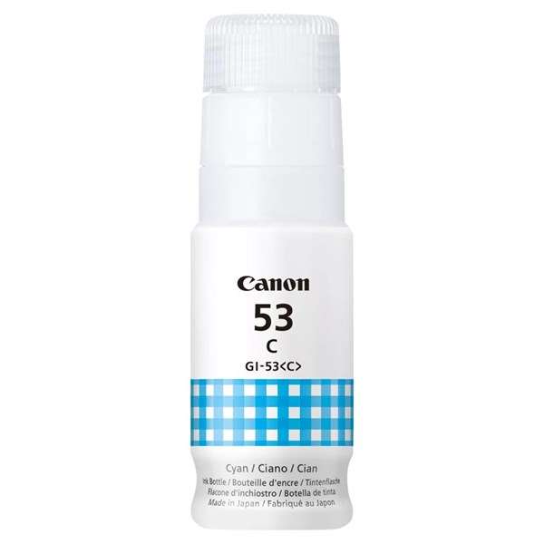 Canon GI-53C 60ml Cyan Ink Bottle for PIXMA G550/G650 Printers