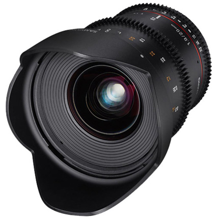 Samyang 20mm T1.9 VDSLR ED AS IF UMC Nikon F Mount Cine Lens