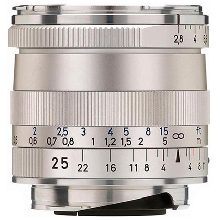 Zeiss Biogon T* 25mm f/2.8 ZM Lens Silver Leica M