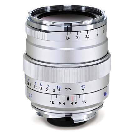 ZEISS Distagon T* 35mm f/1.4 ZM M-Mount Lens Silver
