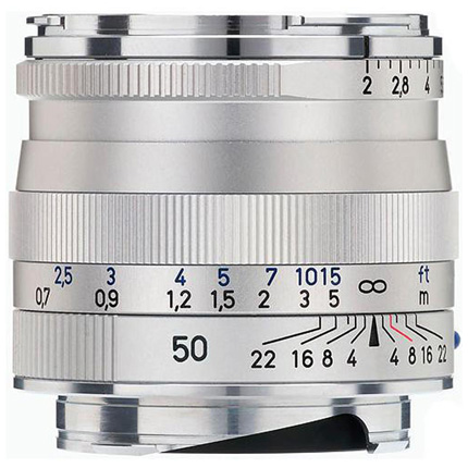 Zeiss Planar T* 50mm f/2 ZM Lens Silver Leica M
