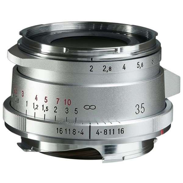 Voigtlander 35mm f/2 VM ASPH Ultron Vintage Line Type II Lens Silver
