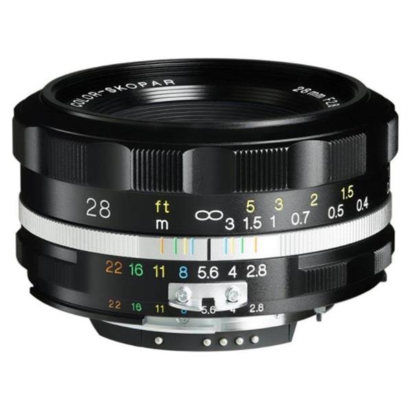 Voigtlander 28mm f2.8 SL II-S Color-Skopar Nikon Fit Black Lens Open Box