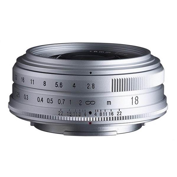 Voigtlander 18mm f2.8 Color-Skopar Fujifilm  X Mount Lens Silver Open Box