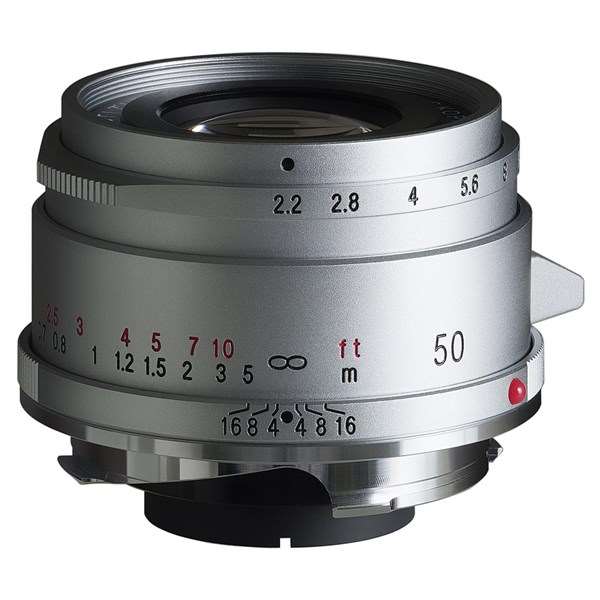 Voigtlander 50mm f/2.2 Color-Skopar VM Lens Silver