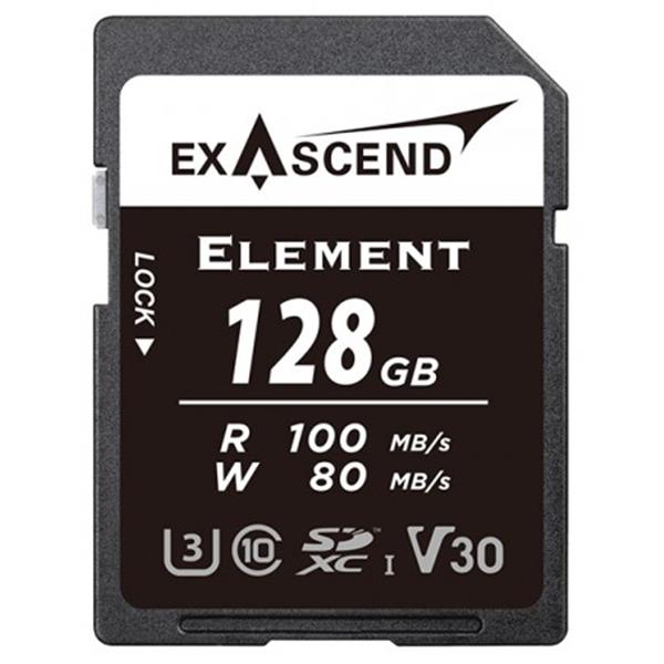 Exascend Element 128GB SDXC UHS-I V30 W80MB/s Memory Card