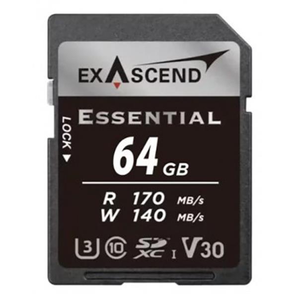 Exascend Essential 64GB SDXC UHS-I V30 W140MB/s Memory Card