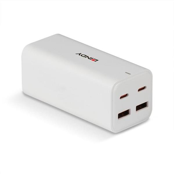 Lindy 100W 4-Port USB Type A & C GaN Wall Charger