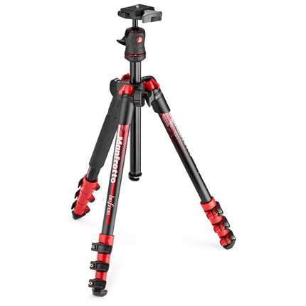 Manfrotto Befree Colour Compact Travel Aluminum Tripod with Ball Head Red MKBFRA4RD-BH