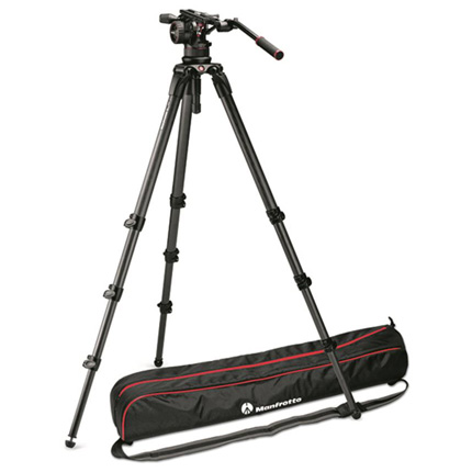 Manfrotto Nitrotech N12 Fluid Video Head with 536 Carbon Fibre Tripod