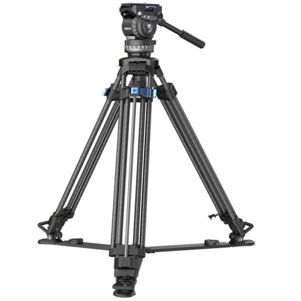 Sirui Height Adjustment Twin-Leg Video Tripod with 75mm Half-Bowl + VHS10 Fluid Head