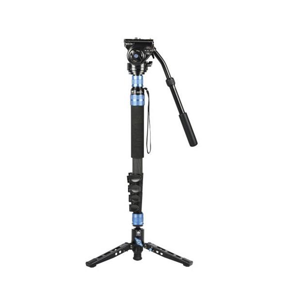 Sirui P-325FL Carbon Fibre Monopod with Stand and VH-10 Video Head
