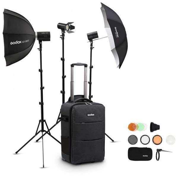 Studiohut KIT2CS Photography Studio Continuous Lighting Umbrella Kit with 30 Watts 5500K CFL Bulb Black 