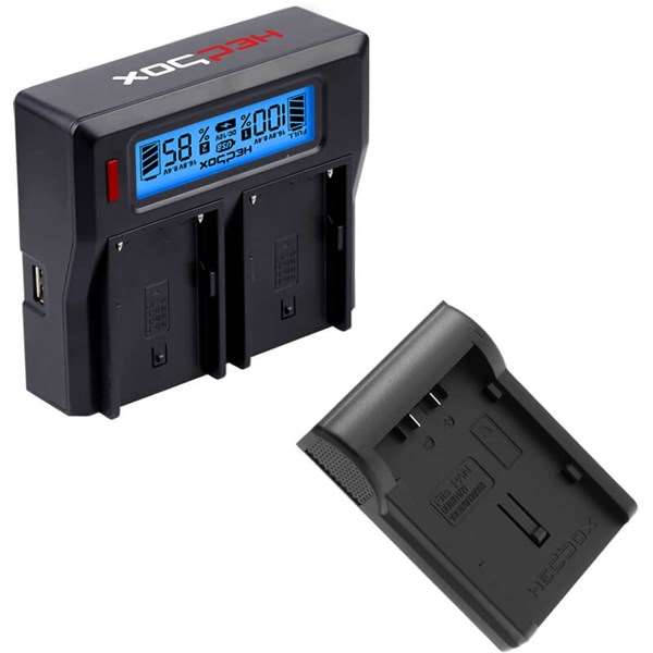 Hedbox RP-DC50 Charger Dual Battery Charger and DD54 Plate Kit