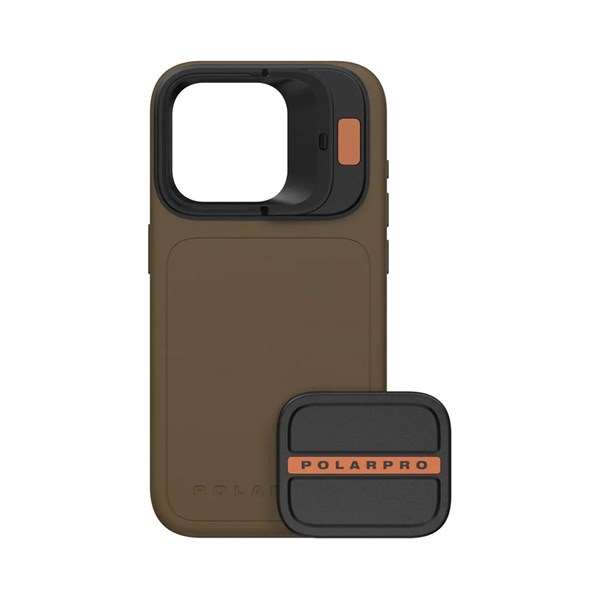 PolarPro iPhone 15 Pro LiteChaser 15 Case + Defender Desert