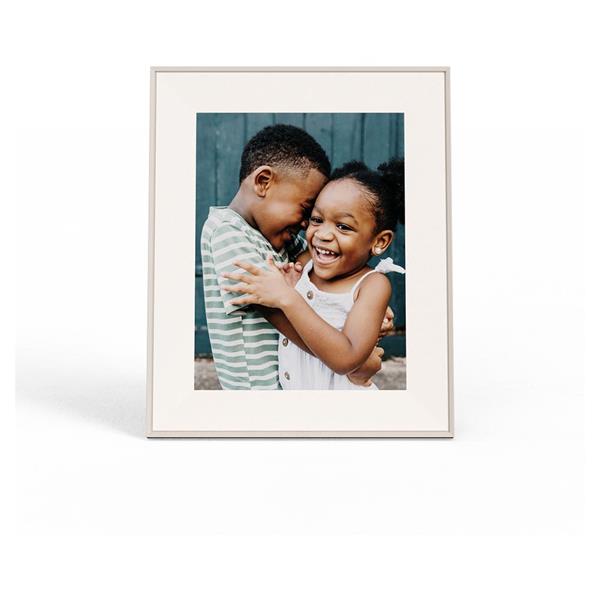 Aspen Digital Picture Frame by Aura Clay with Paper Mat