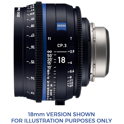 ZEISS CP.3 15mm T2.9 EF Mount Cine Lens - Metric