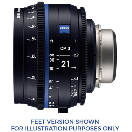ZEISS CP.3 21mm T2.9 E Mount Cine Lens - Metric